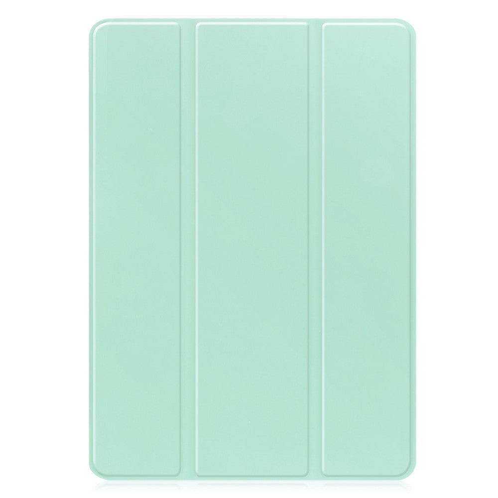 Samsung Galaxy Tab S10 FE / S9 FE Magnetisk Tri-Fold Læder Tablet Cover m. Pencil Holder - Mintgrøn
