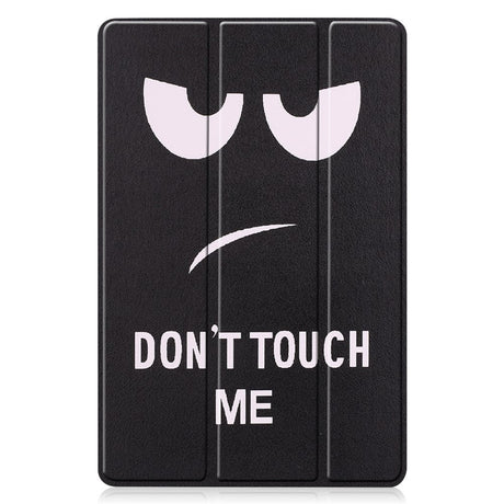 Samsung Galaxy Tab S9 FE Tri-Fold Kunstlæder Tablet Cover m. Pen Holder - "Don't Touch Me"