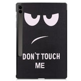 Samsung Galaxy Tab S9 FE+ (Plus) Tri-Fold Kunstlæder Tablet Cover m. Pen Holder - "Don't Touch Me"