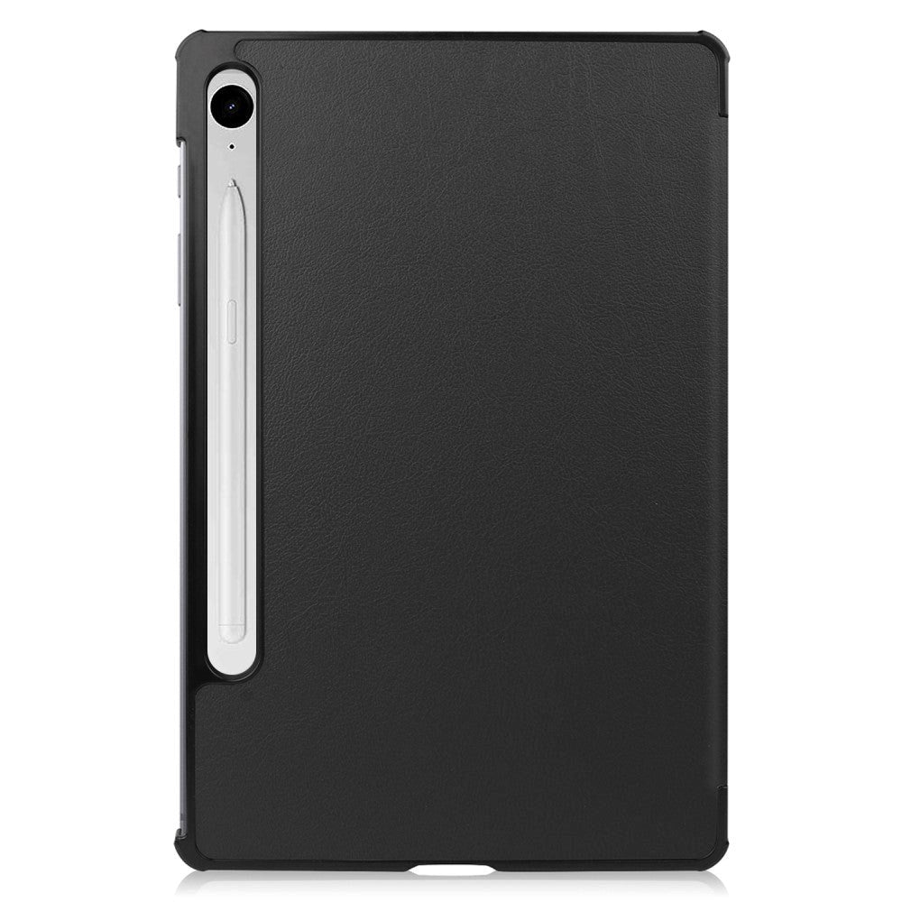 Samsung Galaxy Tab S9 FE Tri-Fold Læder Tablet Cover m. Standerfunktion - Sort