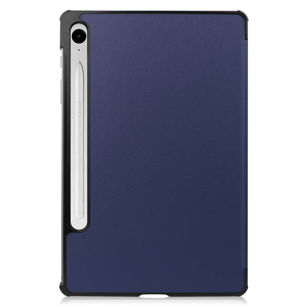 Samsung Galaxy Tab S9 FE Tri-Fold Læder Tablet Cover m. Standerfunktion - Blå