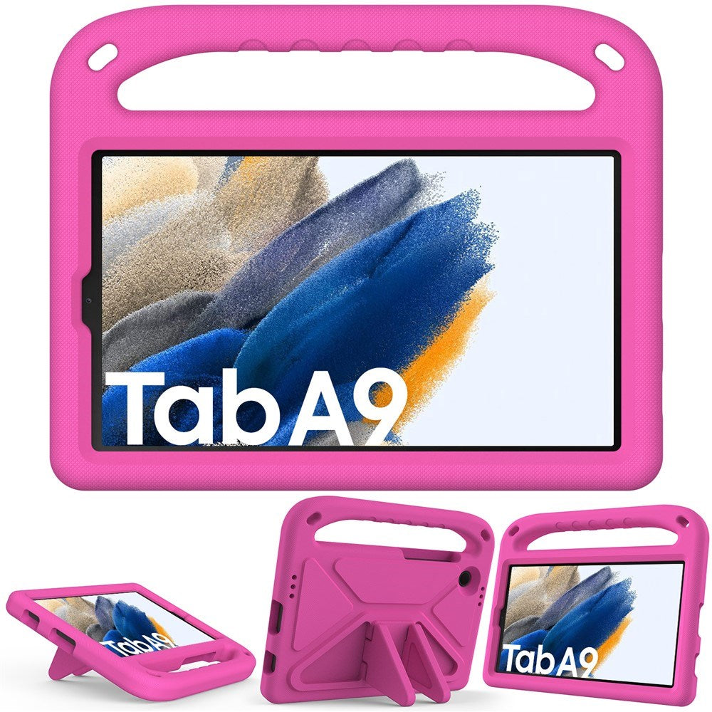 EIDERWOOD Samsung Galaxy Tab A11 / A9 Børnecover med Kickstand og Håndtag - Lyserød