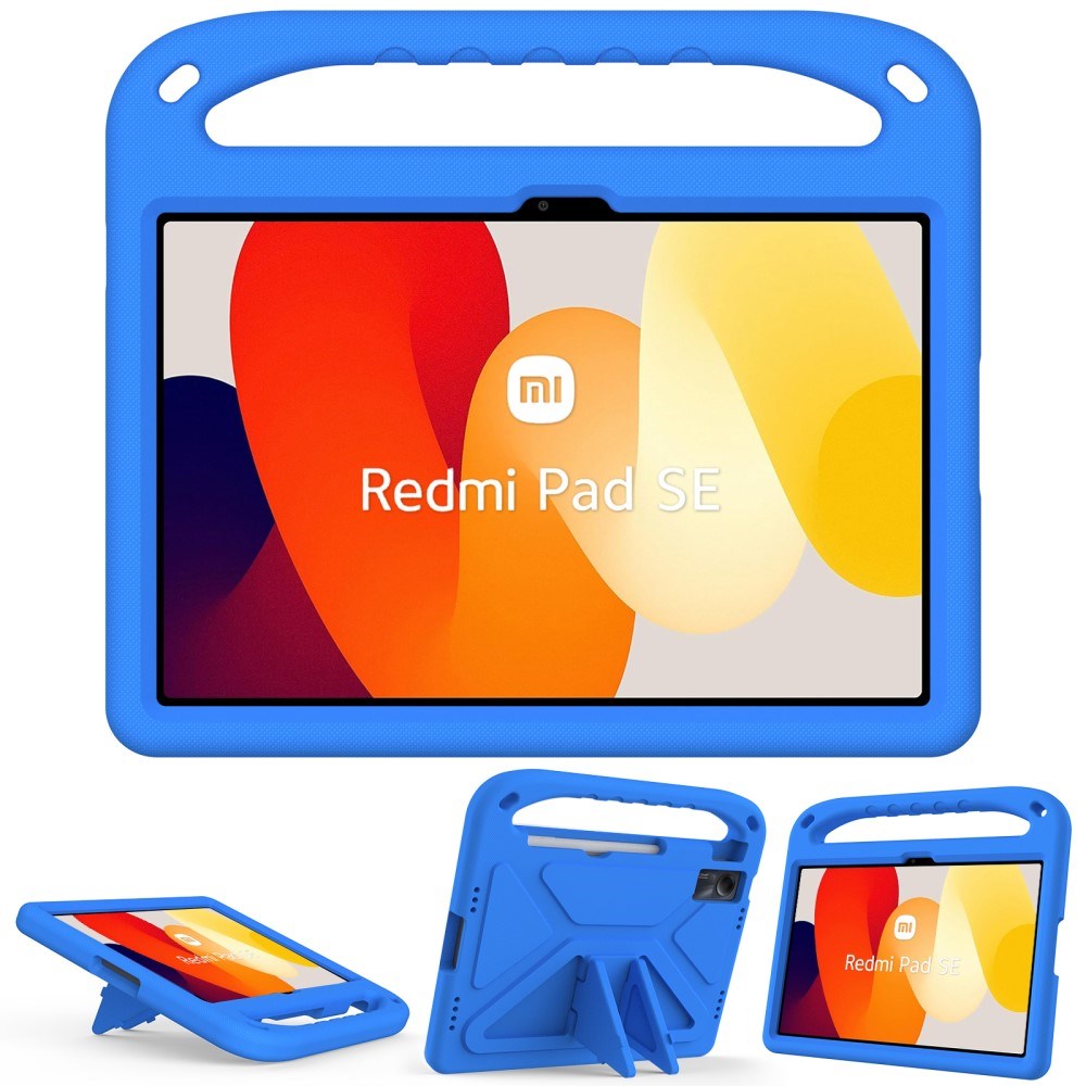 EIDERWOOD Xiaomi Redmi Pad SE Tablet Håndværker Cover m. Stå Funktion og Håndtag - Blå