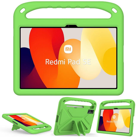 EIDERWOOD Xiaomi Redmi Pad SE Tablet Håndværker Cover m. Stå Funktion og Håndtag - Grøn