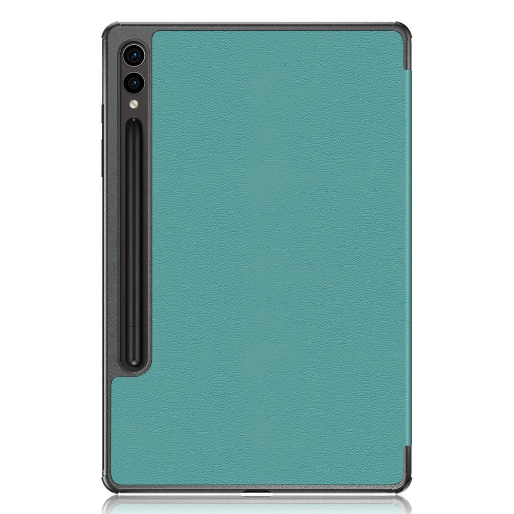 Samsung Galaxy Tab S9 FE+ (Plus) Tri-Fold Læder Tablet Cover m. Standerfunktion - Grøn