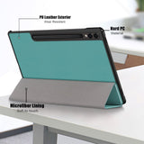 Samsung Galaxy Tab S9 FE+ (Plus) Tri-Fold Læder Tablet Cover m. Standerfunktion - Grøn