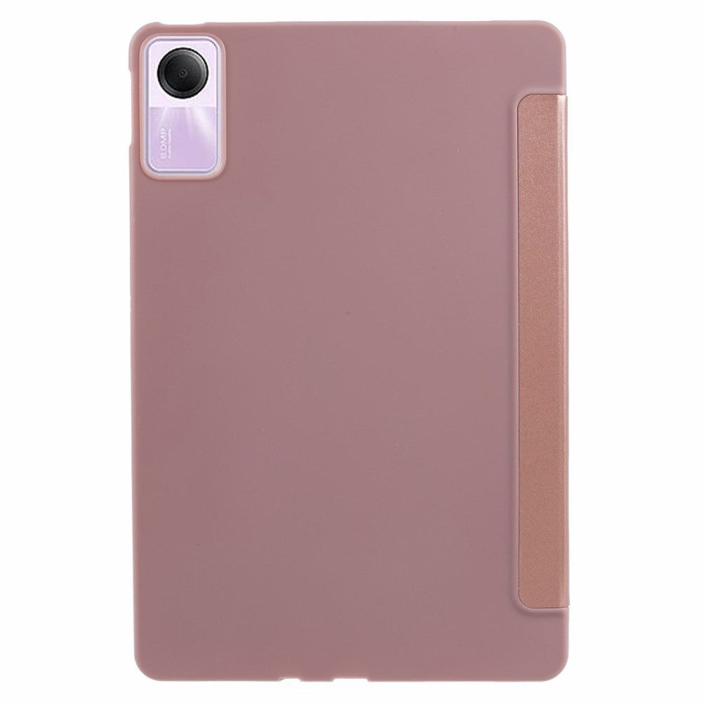 EIDERWOOD Xiaomi Redmi Pad SE Tri-Fold Kunstlæder Tablet Cover - Rose Gold