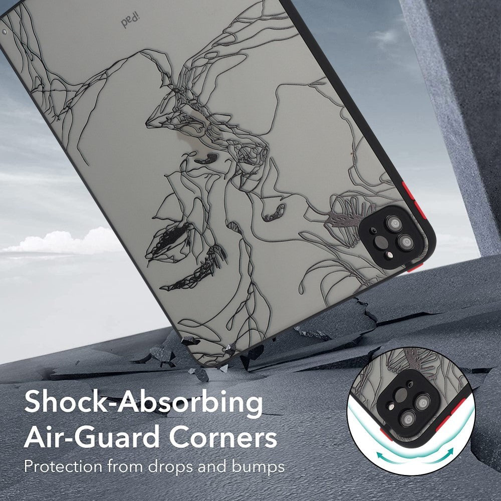 iPad Pro 11" (2022 / 2021 / 2020) Fleksibelt Plastik Bagside Cover - Mat Gennemsigtig / Ansigter