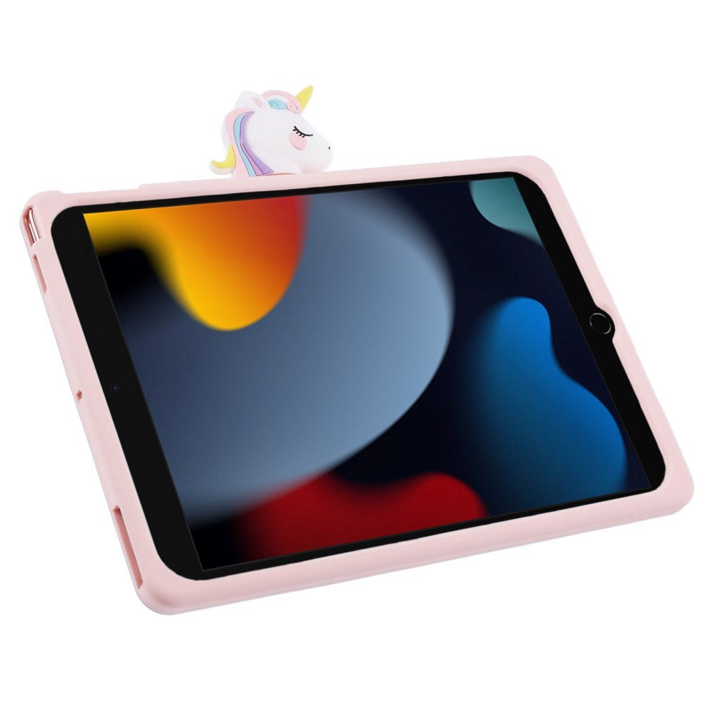 iPad 10.2" (2021 / 2020 / 2019) / iPad Pro 10.5" / iPad Air (2019) Børne Tablet Cover m. Stander & Cartoon - Lyserød