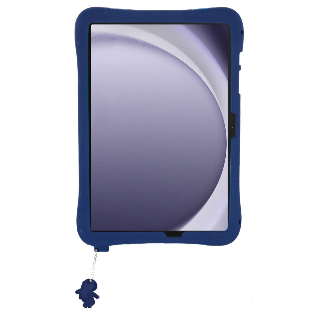Samsung Galaxy Tab A9+ (Plus) Børne Tablet Cover m. Stander & Cartoon - Mørkeblå