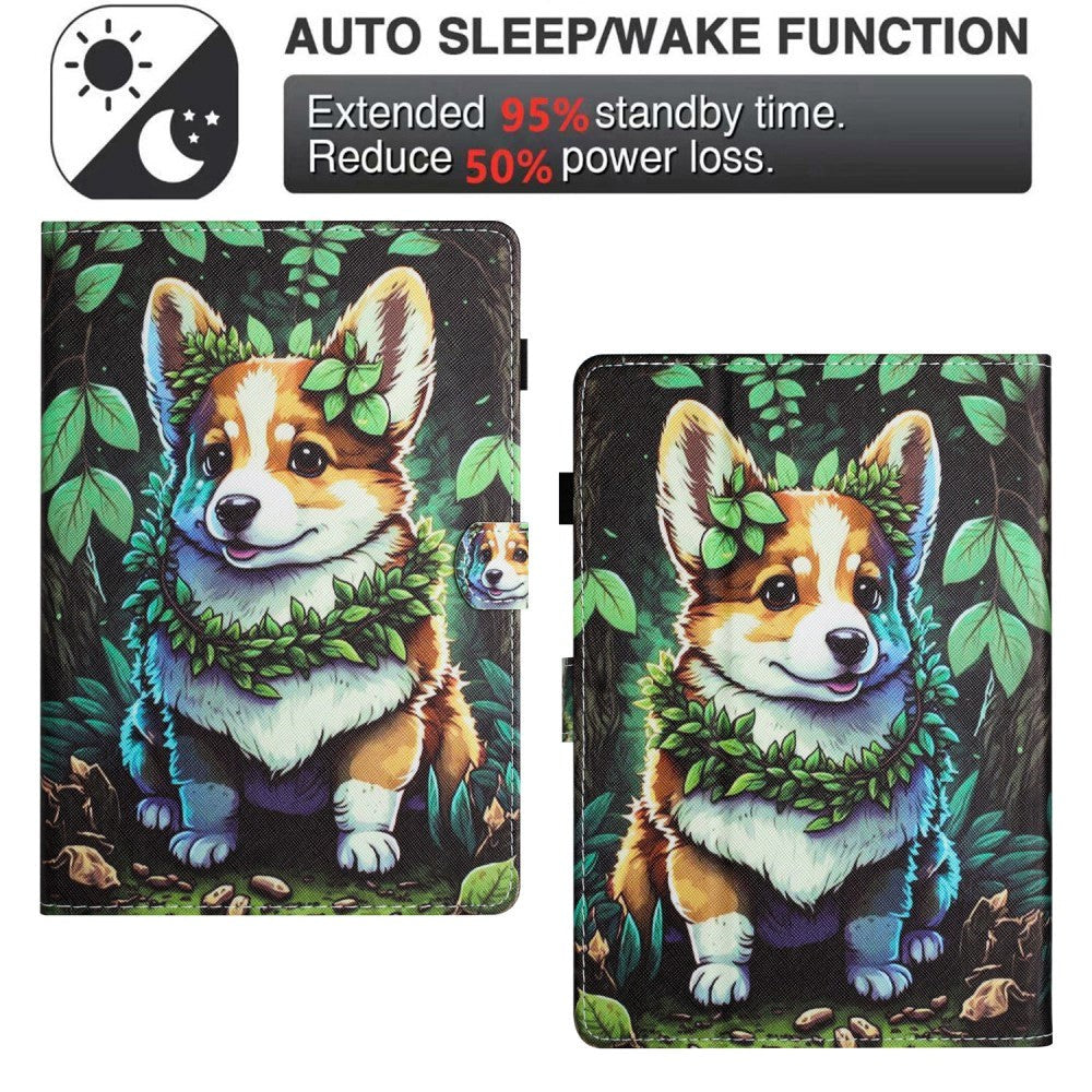 Amazon Kindle 11th Generation (2022) Læder Tablet Cover m. Ståfunktion & Kortholder - Corgi