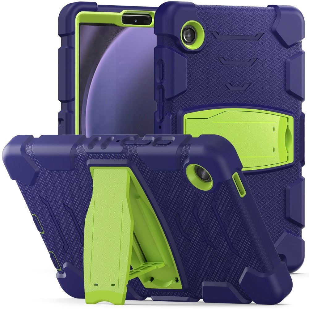 Samsung Galaxy Tab A9 Håndværker Tablet Cover m. Kickstand - Navy Blå / Grøn