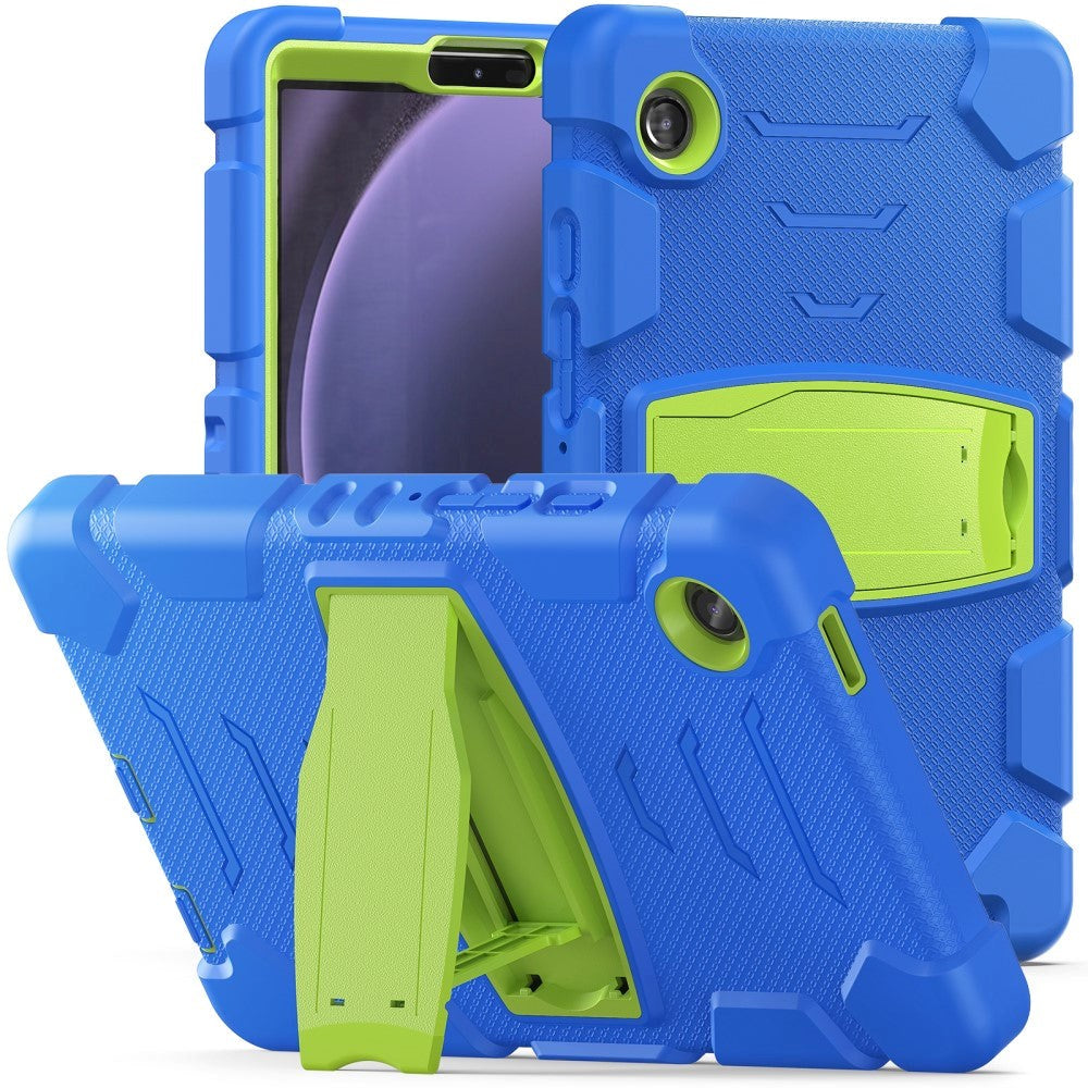 Samsung Galaxy Tab A9 Håndværker Tablet Cover m. Kickstand - Blå / Grøn