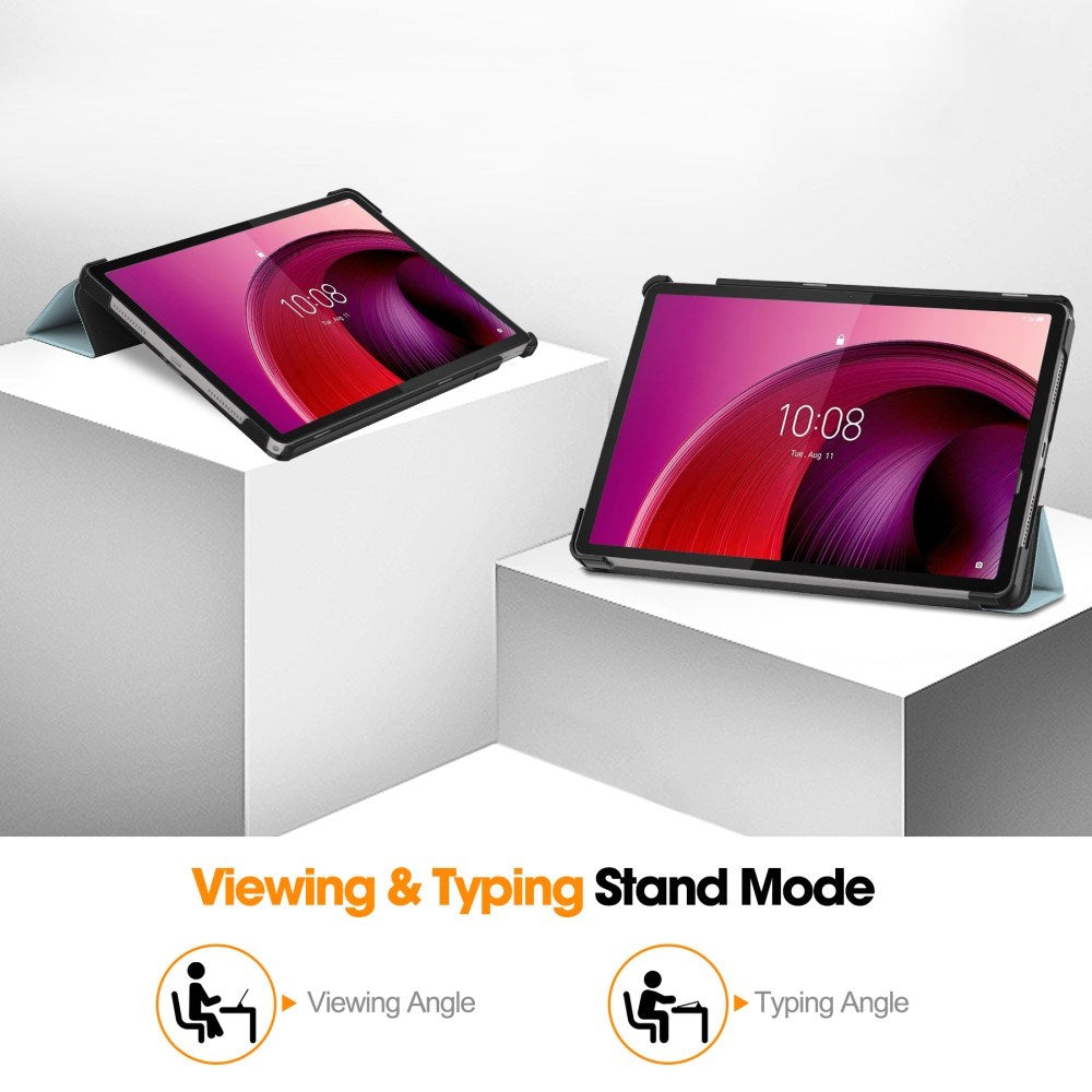 EIDERWOOD Lenovo Tab M11 Tri-Fold Kunstlæder Tablet Cover m. Vågeblus Funktion - Enhjørning