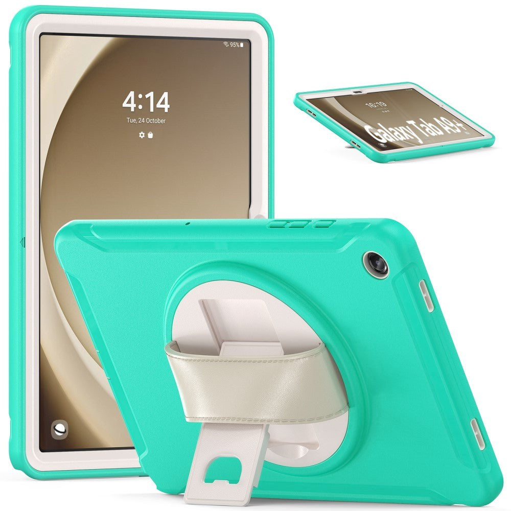 Samsung Galaxy Tab A9+ (Plus) Håndværker Tablet Cover m. Håndholder & Kickstand - Mintgrøn