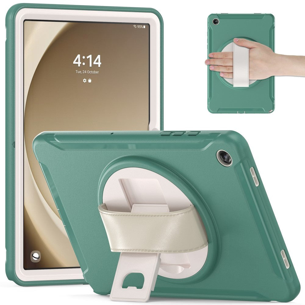 Samsung Galaxy Tab A9+ (Plus) Håndværker Tablet Cover m. Håndholder & Kickstand - Grøn
