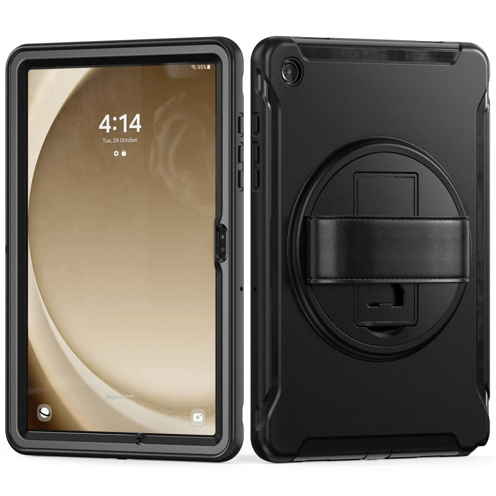 Samsung Galaxy Tab A9+ (Plus) Håndværker Tablet Cover m. Håndholder & Kickstand - Sort