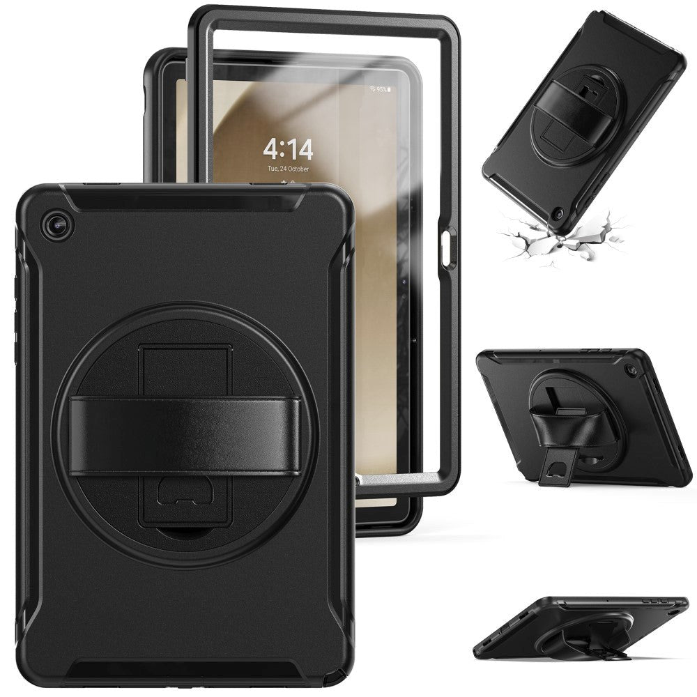 Samsung Galaxy Tab A9+ (Plus) Håndværker Tablet Cover m. Håndholder & Kickstand - Sort