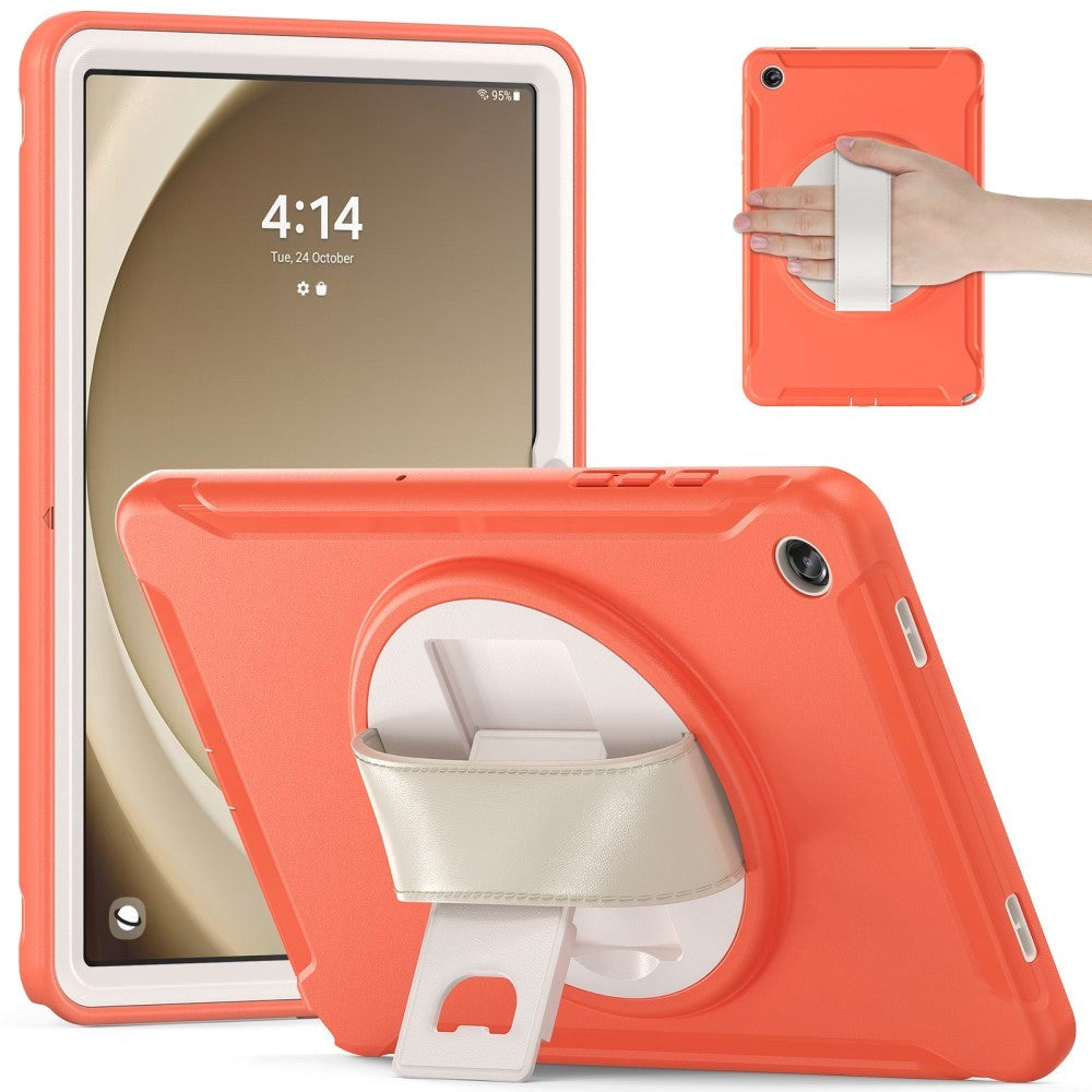 Samsung Galaxy Tab A9+ (Plus) Håndværker Tablet Cover m. Håndholder & Kickstand - Orange