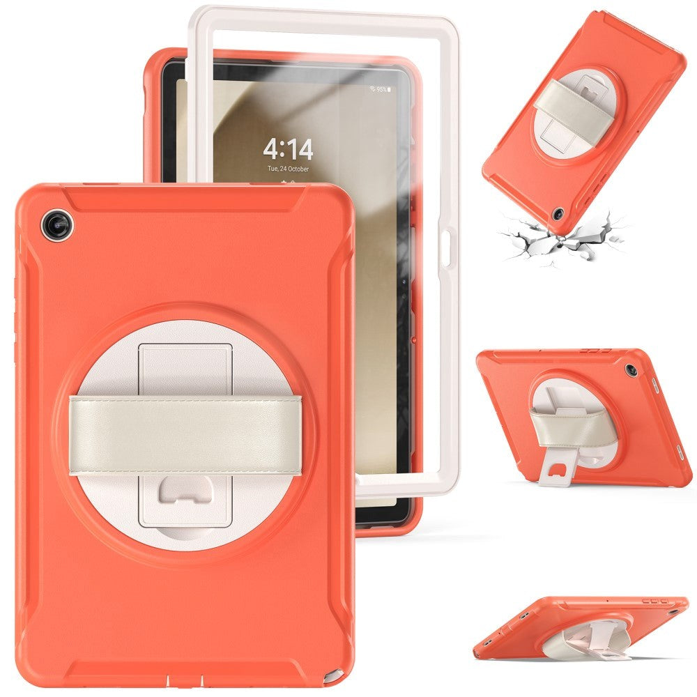 Samsung Galaxy Tab A9+ (Plus) Håndværker Tablet Cover m. Håndholder & Kickstand - Orange
