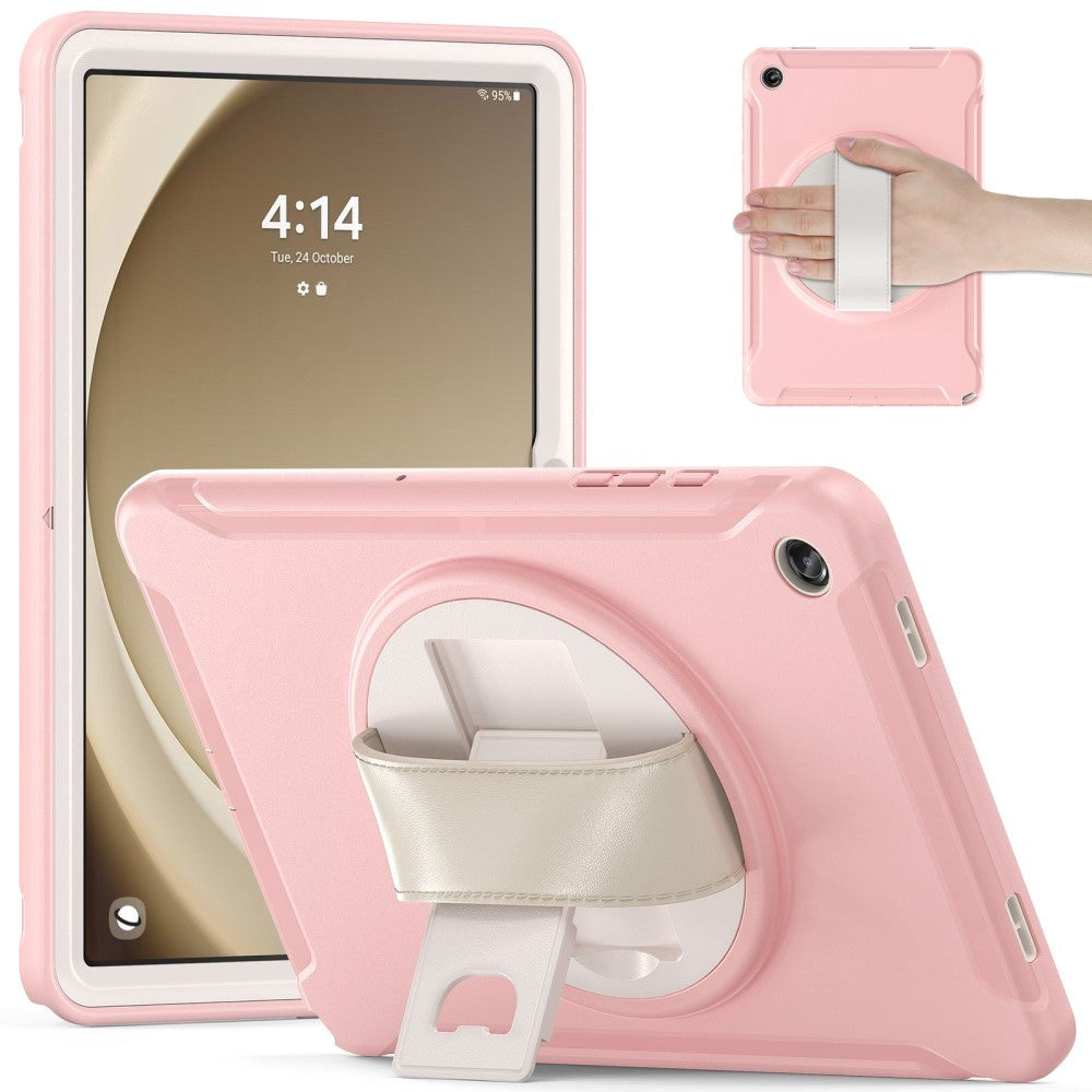 Samsung Galaxy Tab A9+ (Plus) Håndværker Tablet Cover m. Håndholder & Kickstand - Lyserød