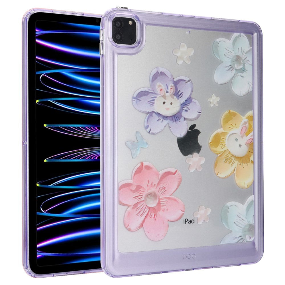 iPad Pro 11" ( 2022 / 2021 / 2020 / 2018) Fleksibelt Plastik Tablet Cover - Kaniner og Perler