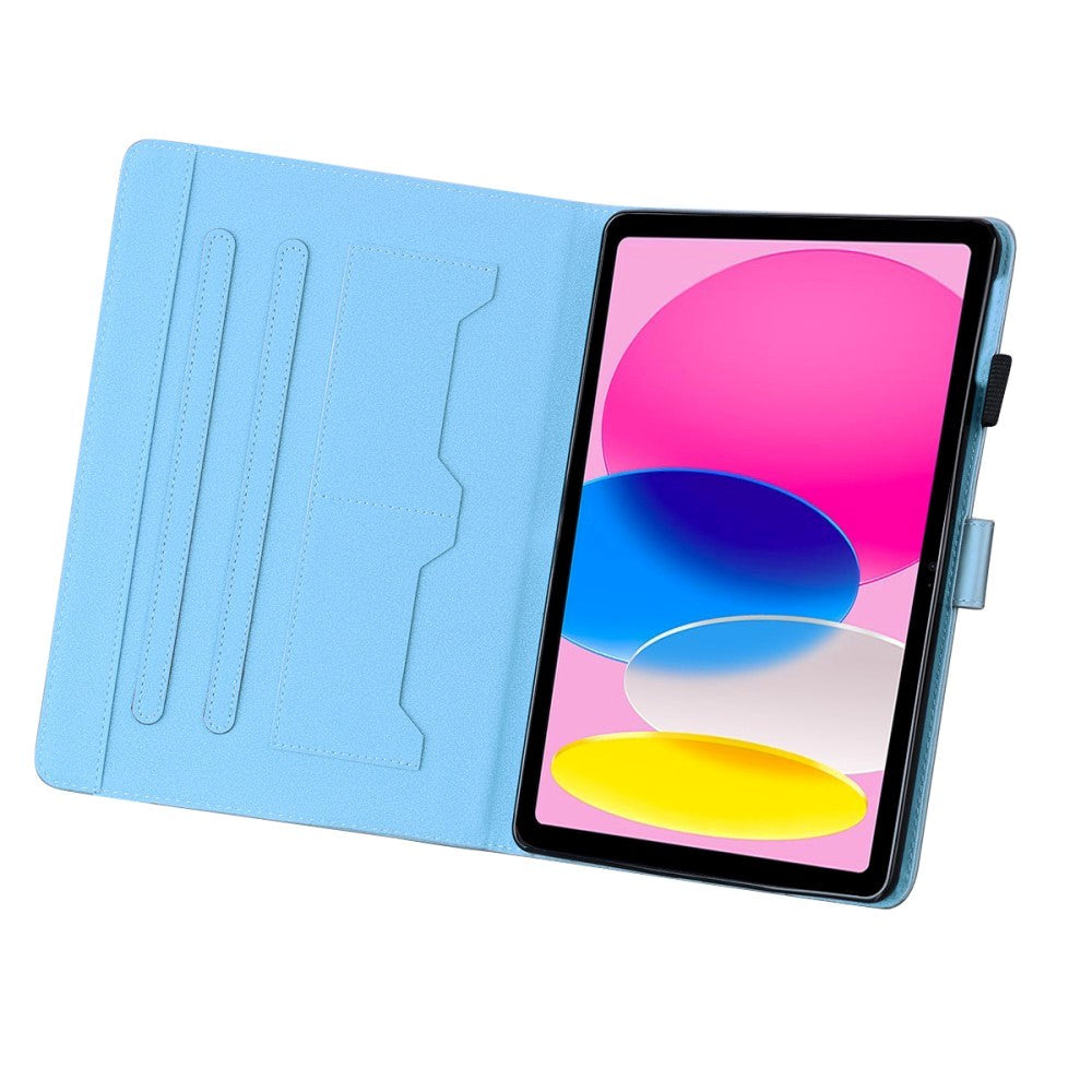iPad 11" (2025) / iPad 10.9" (2024/2022) Læder Tablet Cover m. Dyremotiv - Blå