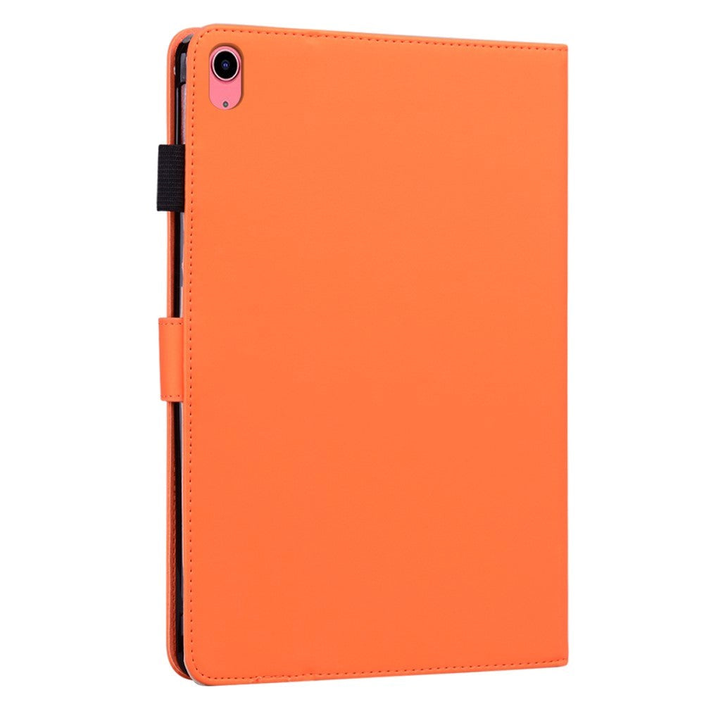 iPad 11" (2025) / iPad 10.9" (2024/2022) Læder Tablet Cover m. Dyremotiv - Orange