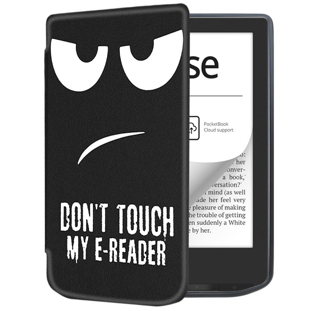 Pocketbook Verse Pro Kunstlæder Kindle Cover m. Vågeblus Funktion - "Don't Touch My E-Reader"