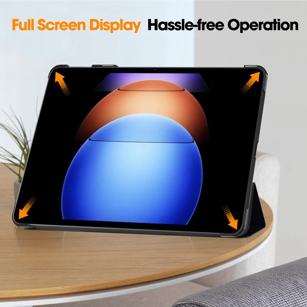 EIDERWOOD Xiaomi Pad 6S Pro Tri-Fold Kunstlæder Tablet Cover m. Vågeblus Funktion - "Don't Touch Me"