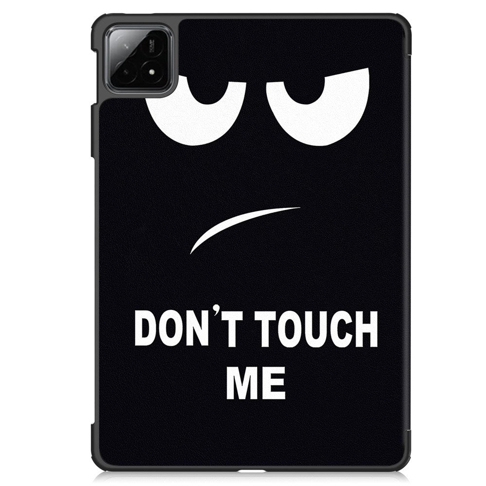 EIDERWOOD Xiaomi Pad 6S Pro Tri-Fold Kunstlæder Tablet Cover m. Vågeblus Funktion - "Don't Touch Me"