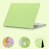 MacBook Air 13 M2/M3 (2022-2024) Plastik Cover m. Glitter Design - Grøn