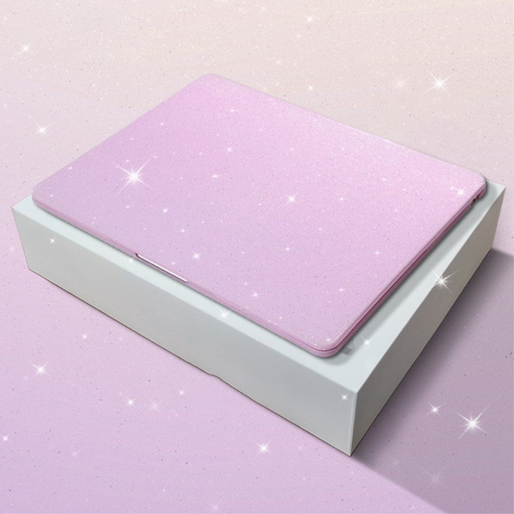 MacBook Air 13" M2/M3/M4 (2022-2025) Plastik Cover m. Glitter Design - Lilla