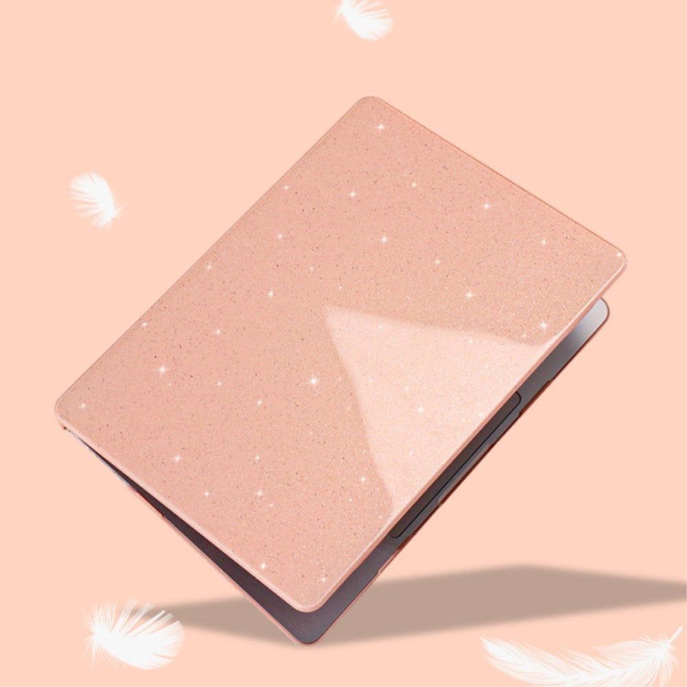 MacBook Air 15" M2/M3/M4 (2023-2025) Plastik Cover m. Glitter Design - Grøn