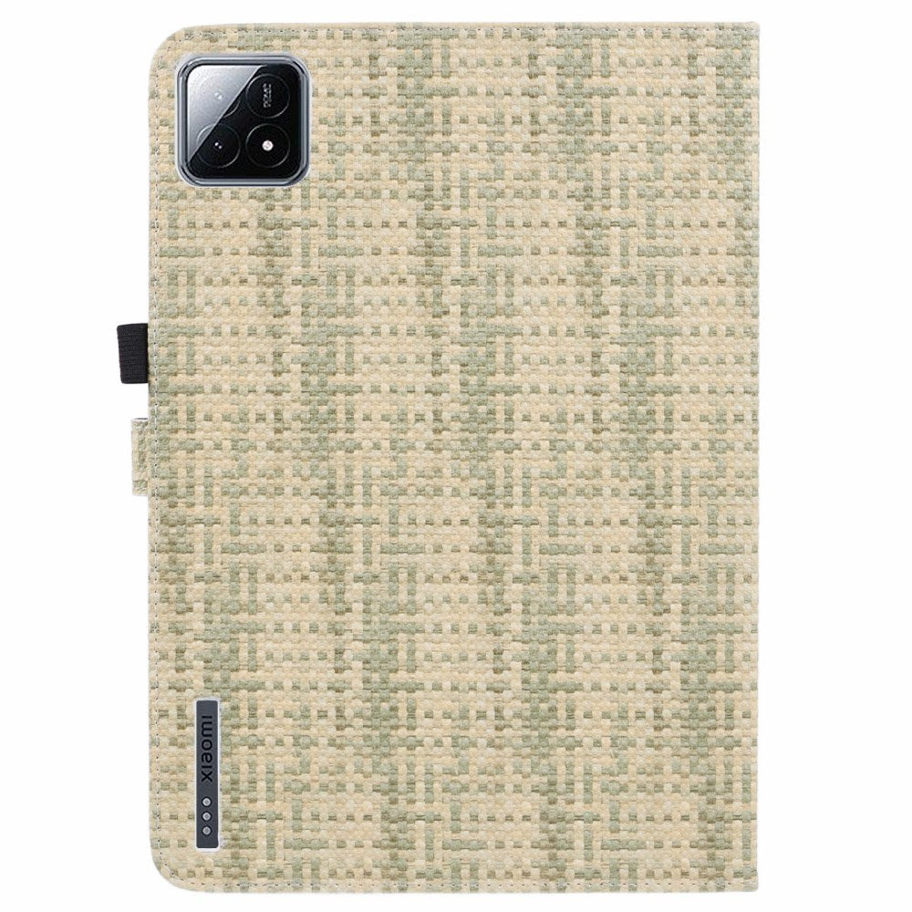 EIDERWOOD Xiaomi Pad 6S Pro Stofbetrukket Læder Tablet Cover m. Ståfunktion - Grøn