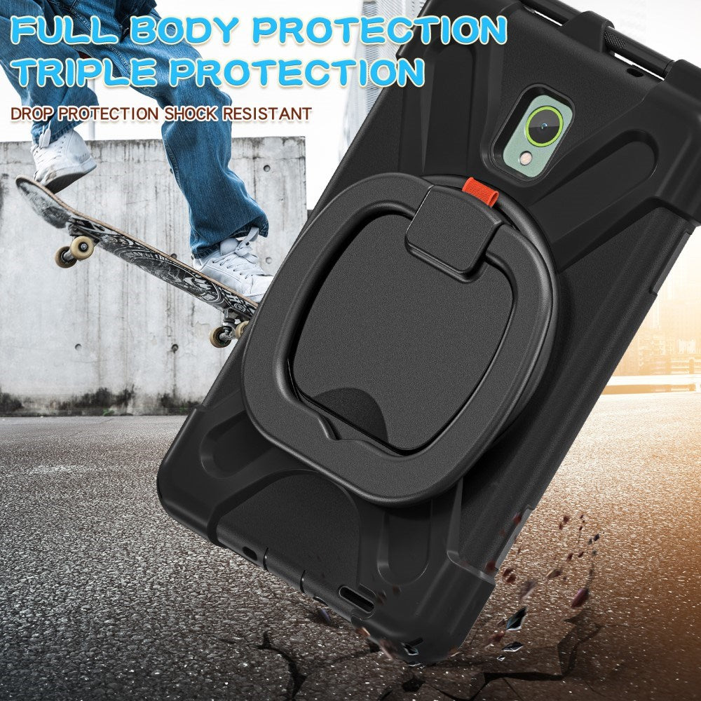 EIDERWOOD Samsung Galaxy Tab Active5 Håndværker Tablet Cover m. Håndholder & Kickstand - Sort