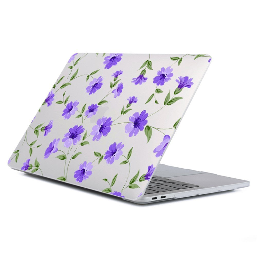 MacBook Air 15" M2/M3/M4 (2023-2025) Plastik Laptop Cover - Lilla Blomster