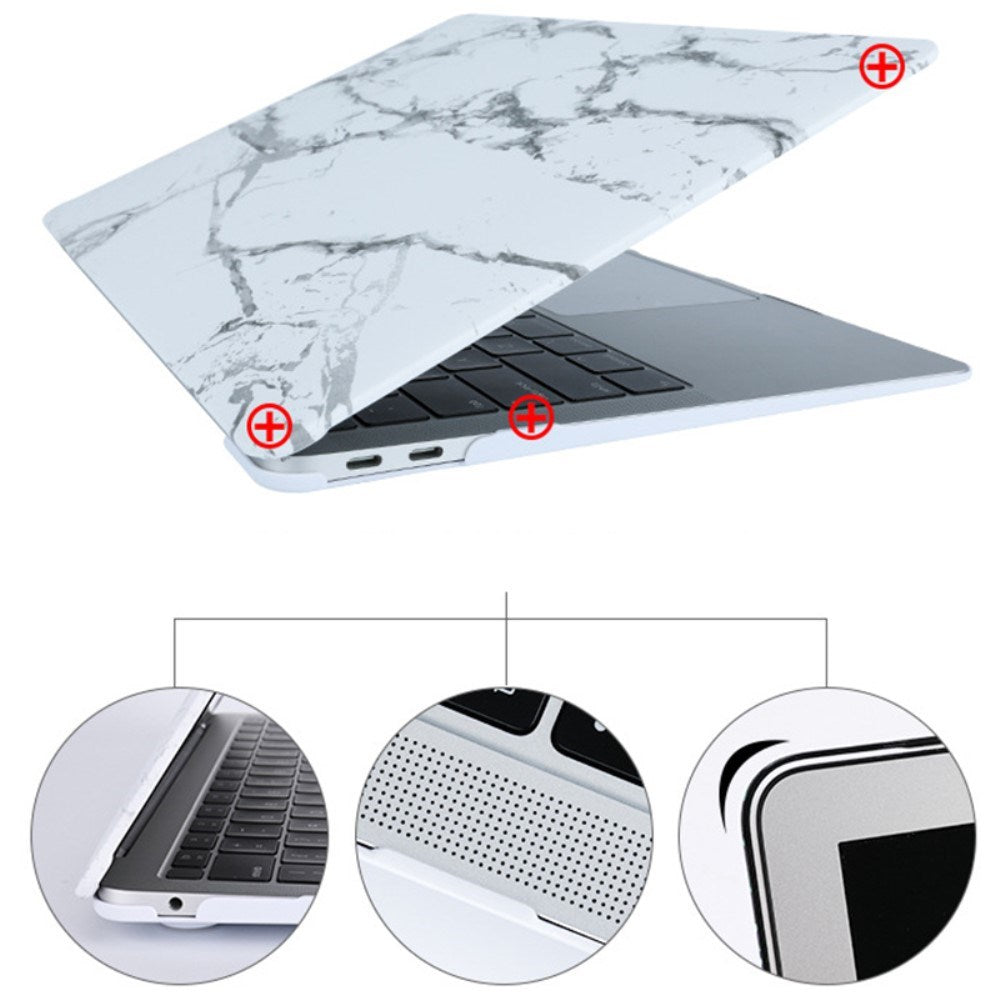 MacBook Air 15" M2/M3/M4 (2023-2025) Plastik Laptop Cover - Lilla Blomster