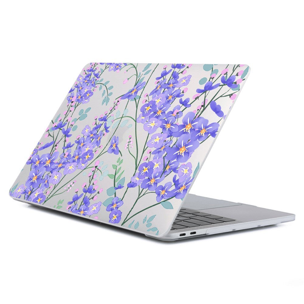 MacBook Pro 16 M1/M2/M3/M4 (2021-2024) Plastik Laptop Cover - Lyserød / Lilla Blomster