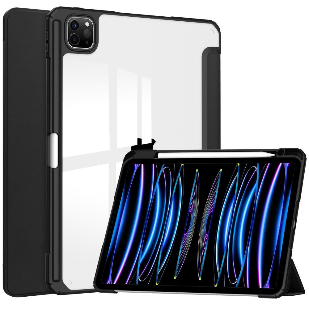 EIDERWOOD iPad Pro 11" (2025 / 2024) Hybrid Tablet Cover m. Pen Holder - Sort & Gennemsigtig