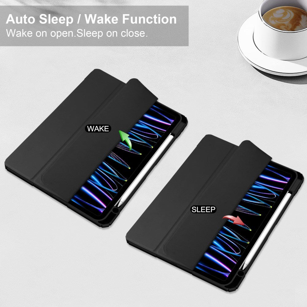 EIDERWOOD iPad Pro 11" (2025 / 2024) Hybrid Tablet Cover m. Pen Holder - Sort & Gennemsigtig