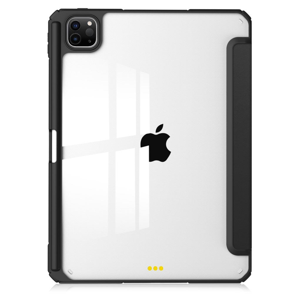 EIDERWOOD iPad Pro 11" (2025 / 2024) Hybrid Tablet Cover m. Pen Holder - Sort & Gennemsigtig
