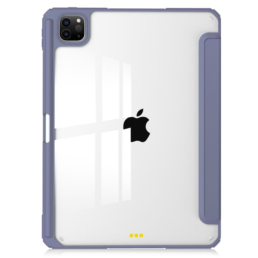 EIDERWOOD iPad Pro 11" (2025 / 2024) Hybrid Tablet Cover m. Pen Holder - Lilla & Gennemsigtig
