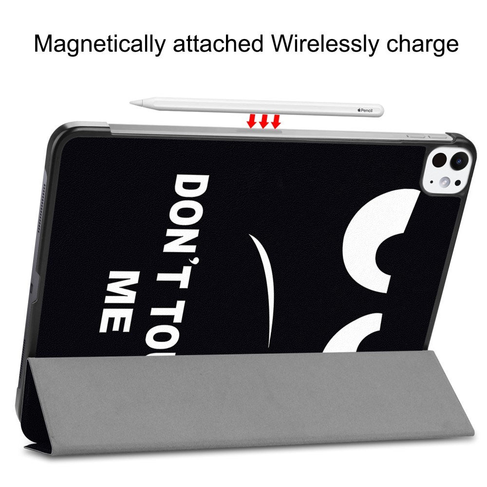 EIDERWOOD iPad Pro 11" (2025 / 2024) Tri-Fold Kunstlæder Tablet Cover m. Vågeblus Funktion - "Don't Touch Me"