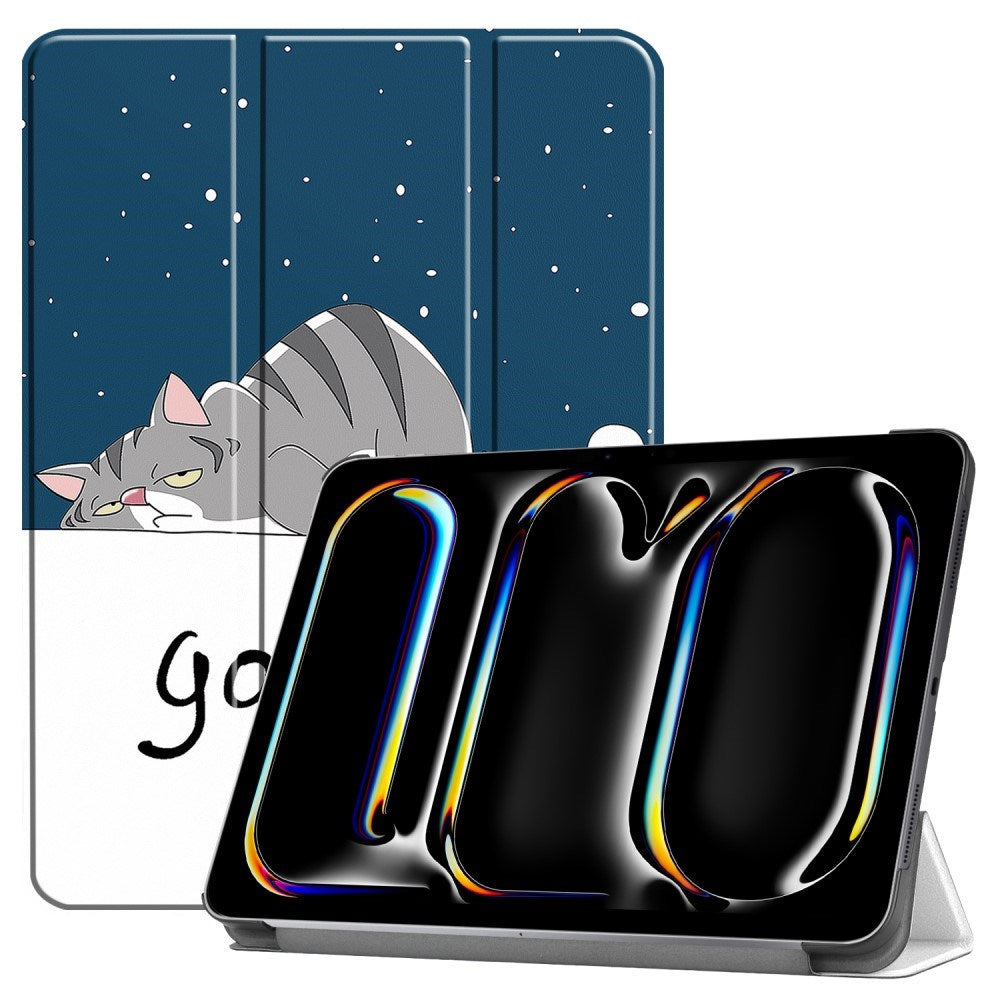EIDERWOOD iPad Pro 11" (2025 / 2024) Tri-Fold Kunstlæder Tablet Cover m. Vågeblus Funktion - Kat