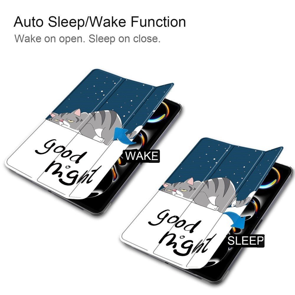 EIDERWOOD iPad Pro 11" (2025 / 2024) Tri-Fold Kunstlæder Tablet Cover m. Vågeblus Funktion - Kat