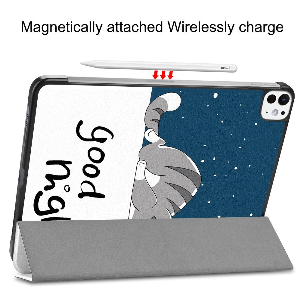 EIDERWOOD iPad Pro 11" (2025 / 2024) Tri-Fold Kunstlæder Tablet Cover m. Vågeblus Funktion - Kat