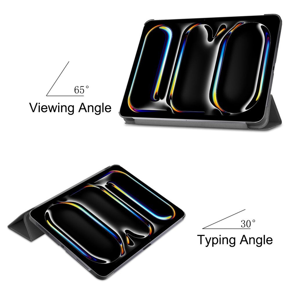 EIDERWOOD iPad Pro 11" (2025 / 2024) Tri-Fold Læder Tablet Cover - Sort