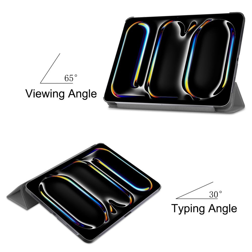 EIDERWOOD iPad Pro 11" (2025 / 2024) Tri-Fold Læder Tablet Cover - Grå