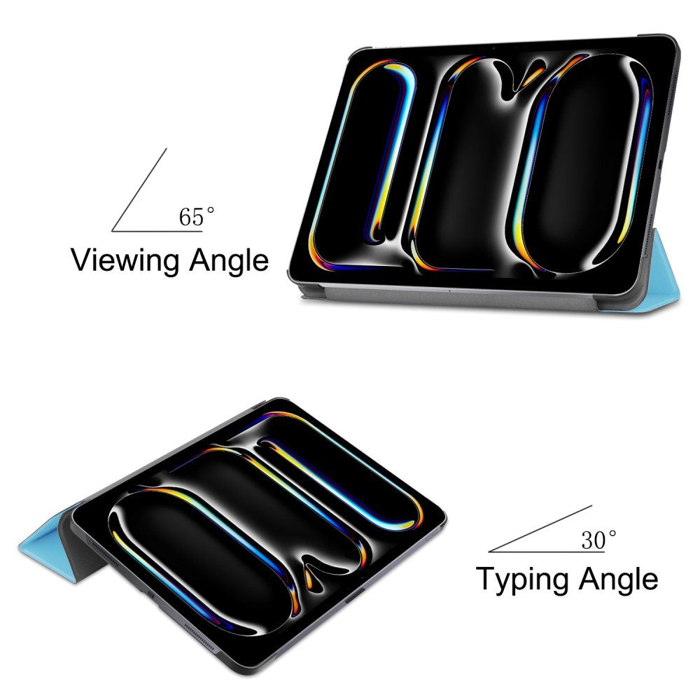 EIDERWOOD iPad Pro 11" (2025 / 2024) Tri-Fold Læder Tablet Cover - Lyseblå